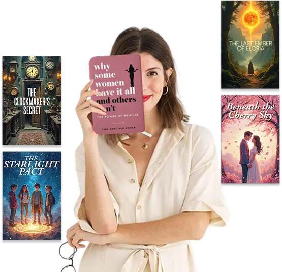 An Image of A Girl Holding Book